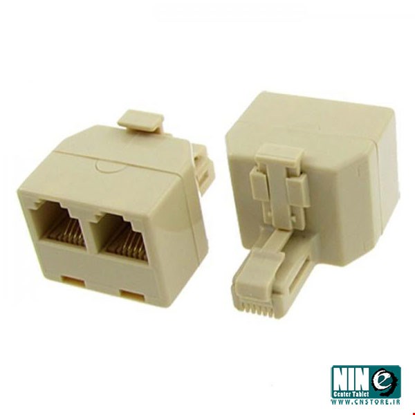 RJ11 1 Plug To 2 Socket Telephone Line