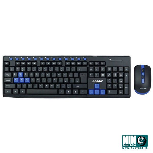 کیبورد و ماوس بی سیم باندا مدل W400