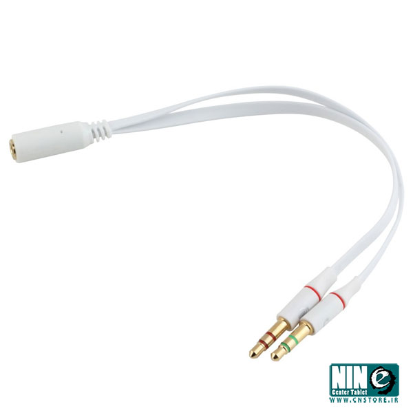 تبدیل 2 به 1 جک 3.5 میلی متری-مشکی